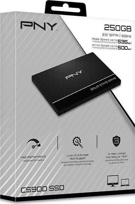 PNY CS900 SSD, 250GB, 2.5" SATA III - Thumbnail 2
