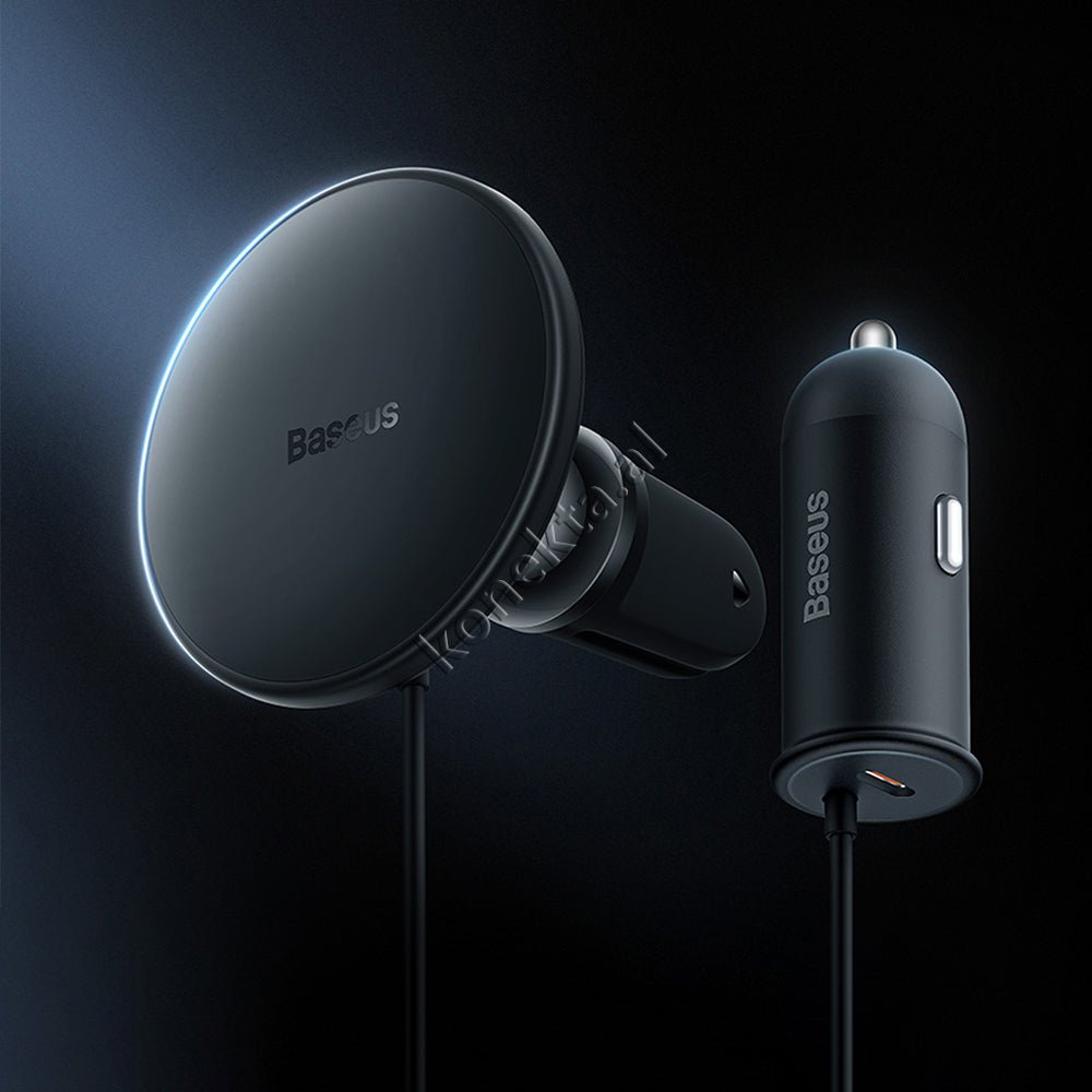 Baseus Mbajtese Celuari Per Makine Me Karikim Wireless Dhe Porte USB - Thumbnail 12
