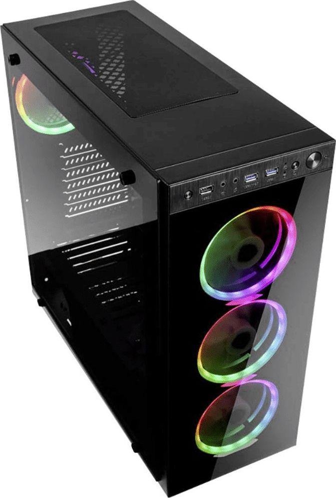 Kolink Horizon RGB Midi Tower, Tempered Glass, Black - Thumbnail 2