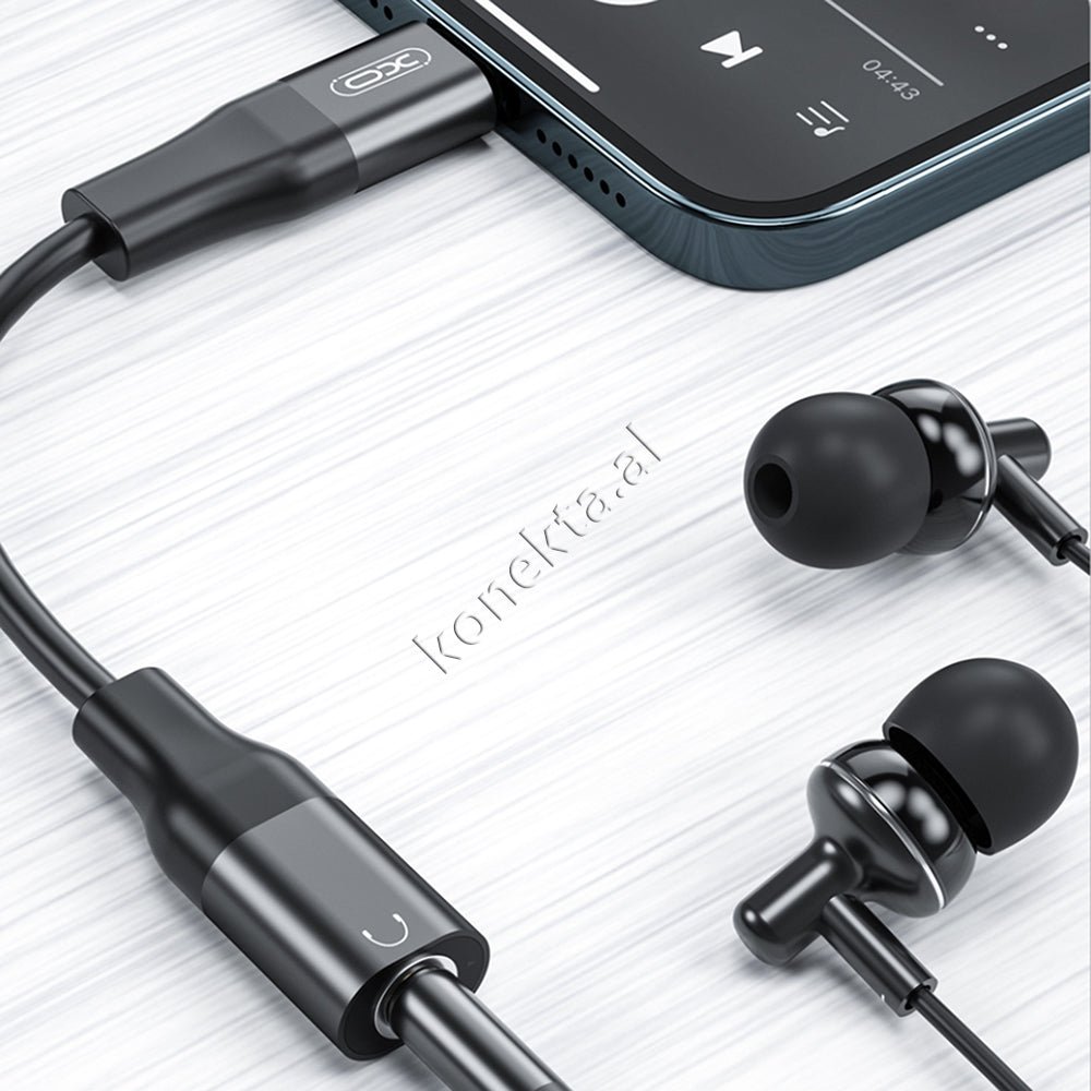XO Lightning to Aux 3.5mm Adapter, Black - Thumbnail 4