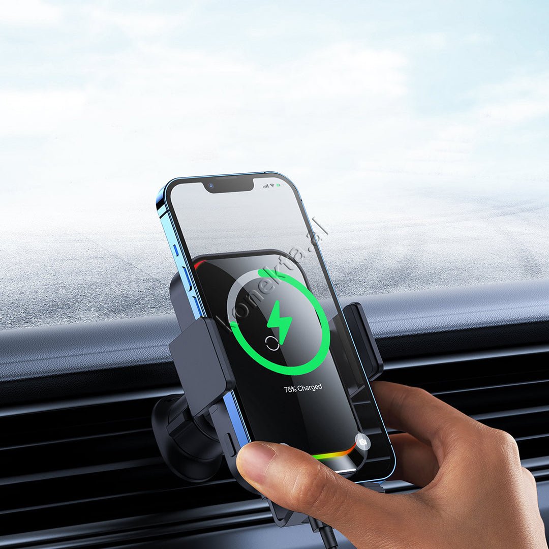 Baseus Wireless Car Phone Holder, Black - Thumbnail 13