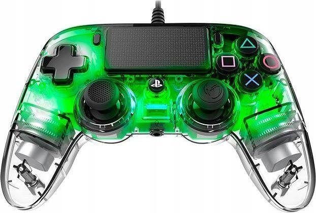 Nacon Illuminated Compact Controller, Wired, Transparent / Green - Thumbnail 2