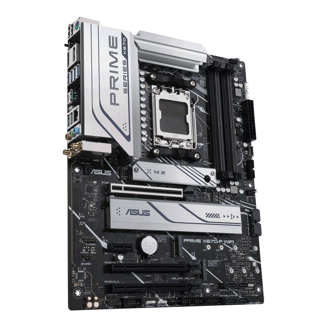 ASUS PRIME X670-P WiFi AMD X670 Socket AM5 ATX Motherboard - Thumbnail 6
