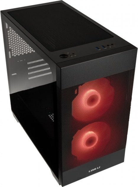 Lian Li LANCOOL 205M Mesh Case, Black, Micro Tower - Thumbnail 2