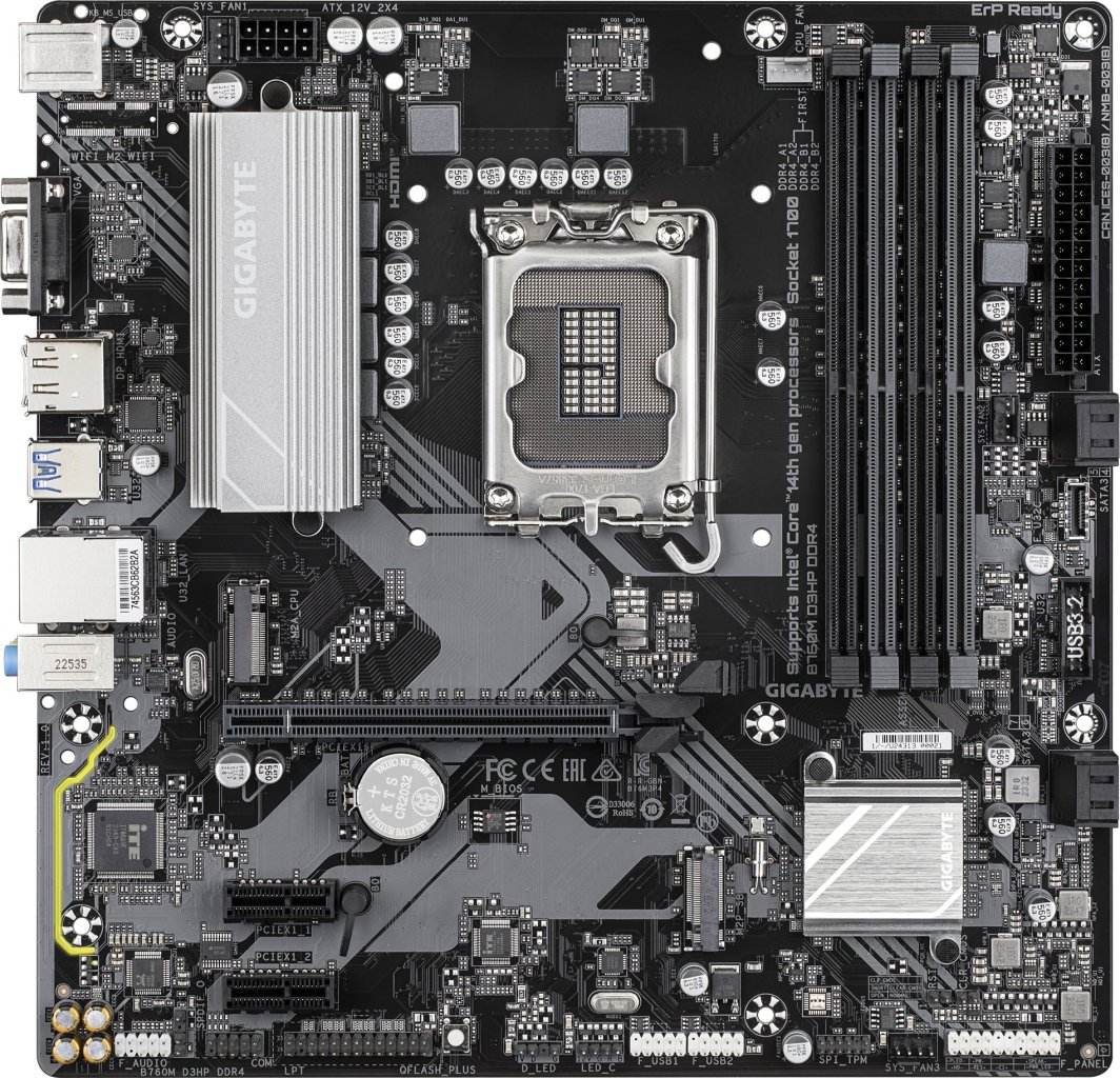 Gigabyte B760M Motherboard, D3HP, DDR4 - Thumbnail 2