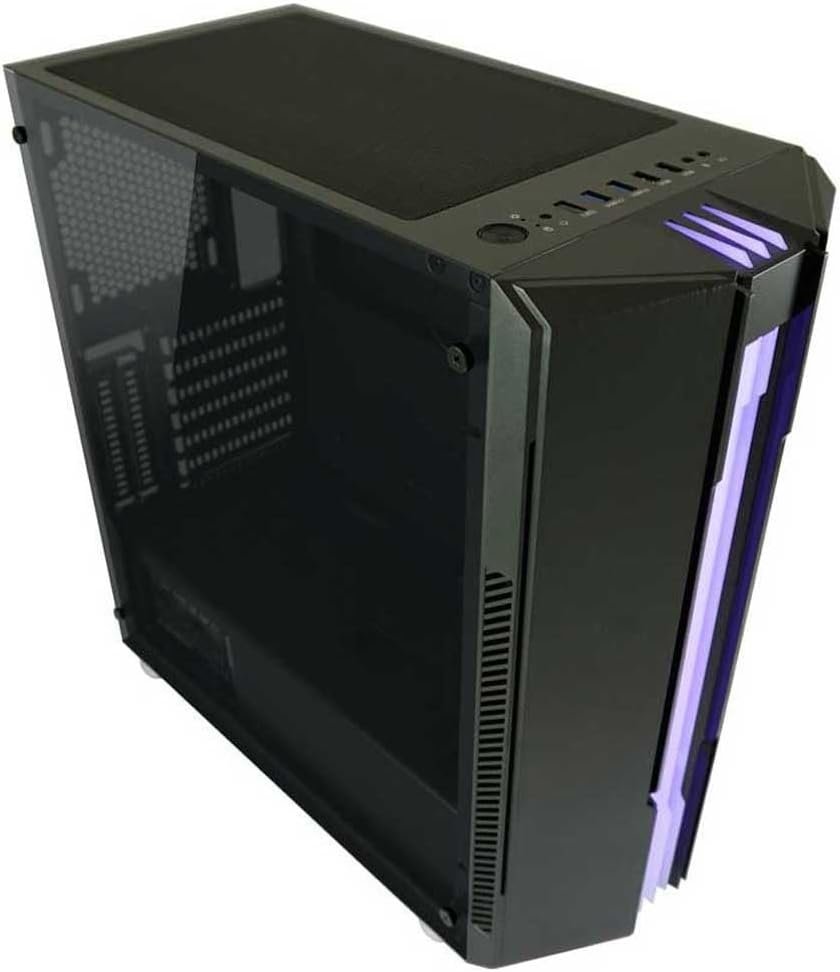 LC-Power 702B-ON Skyscraper_X Gaming Case, Multi-coloured, Tempered Glass, RGB - Thumbnail 7