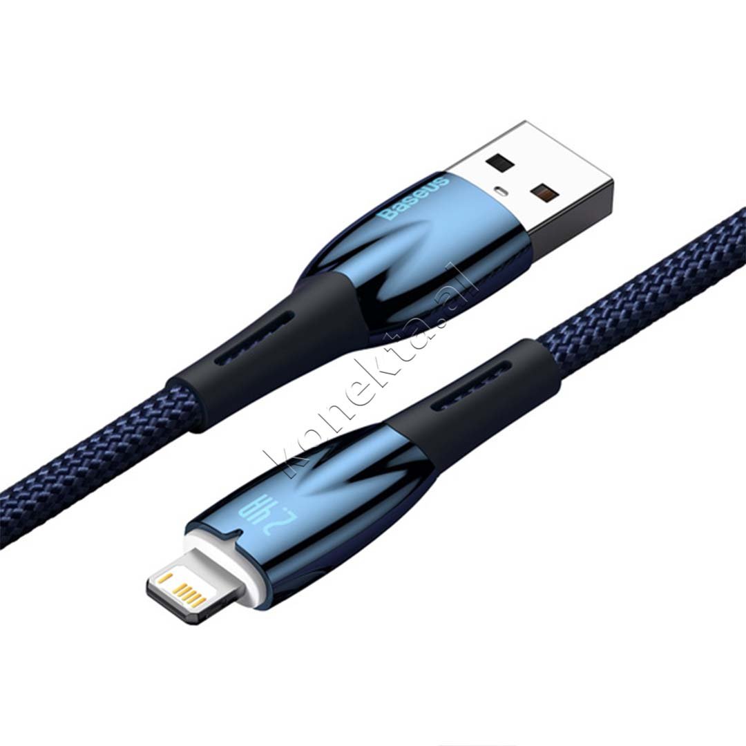 Baseus USB to Lightning Cable, 2m, Blue - Thumbnail 4