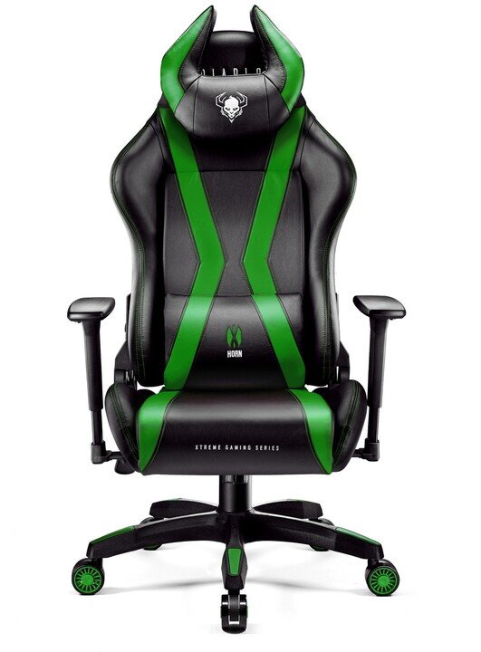 Diablo Chairs X-Horn 2.0 Chair, Black / Green - Image 1