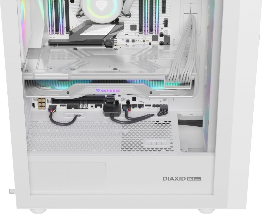Genesis Diaxid 605 ARGB Case, White, Midi Tower - Thumbnail 24