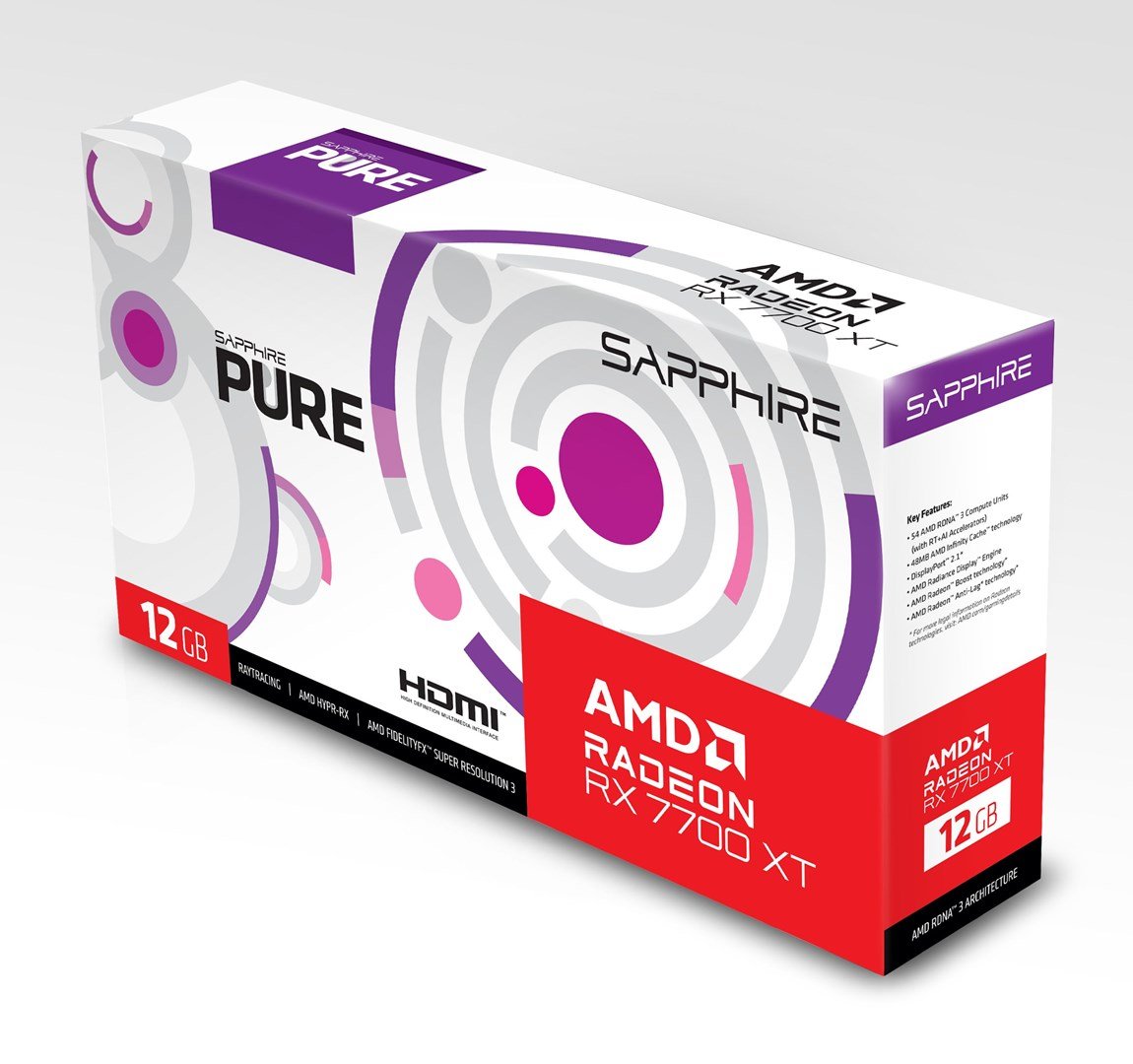 Sapphire Pure Radeon RX 7700 XT Graphics Card, 12GB GDDR6 - Thumbnail 8