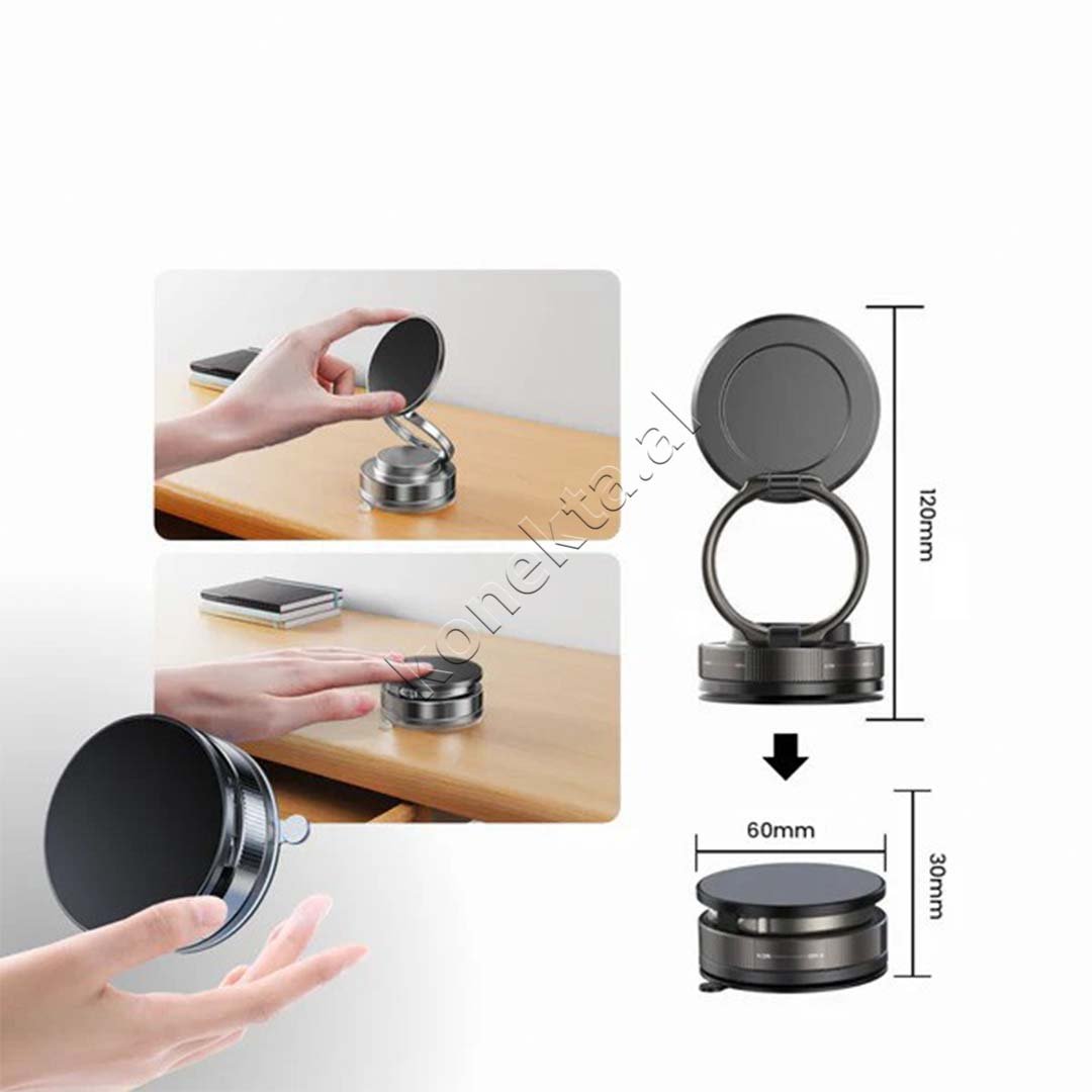 tjetertjeter Mbajtese Celulari Magnetike Me Vakum, Grivecori, 60 x 30 mm (e mbyllur), 60 x 120 mm (e hapur) - Thumbnail 7