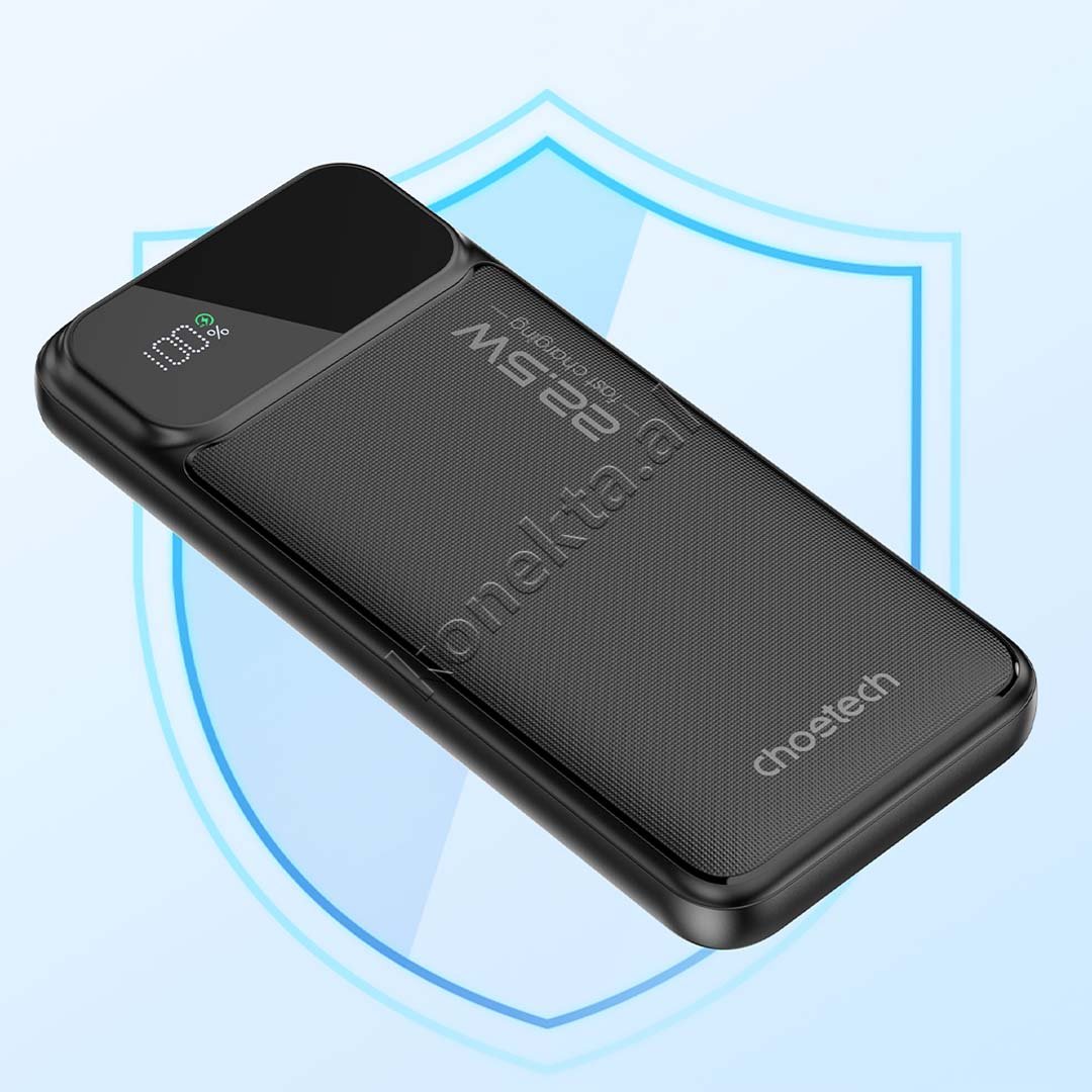 Choetech 10000mAh Power Bank, Black - Thumbnail 3