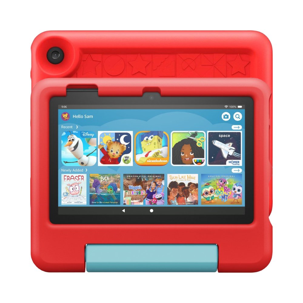 Amazon Fire 7 Kids Edition Tablet, Red - Image 1