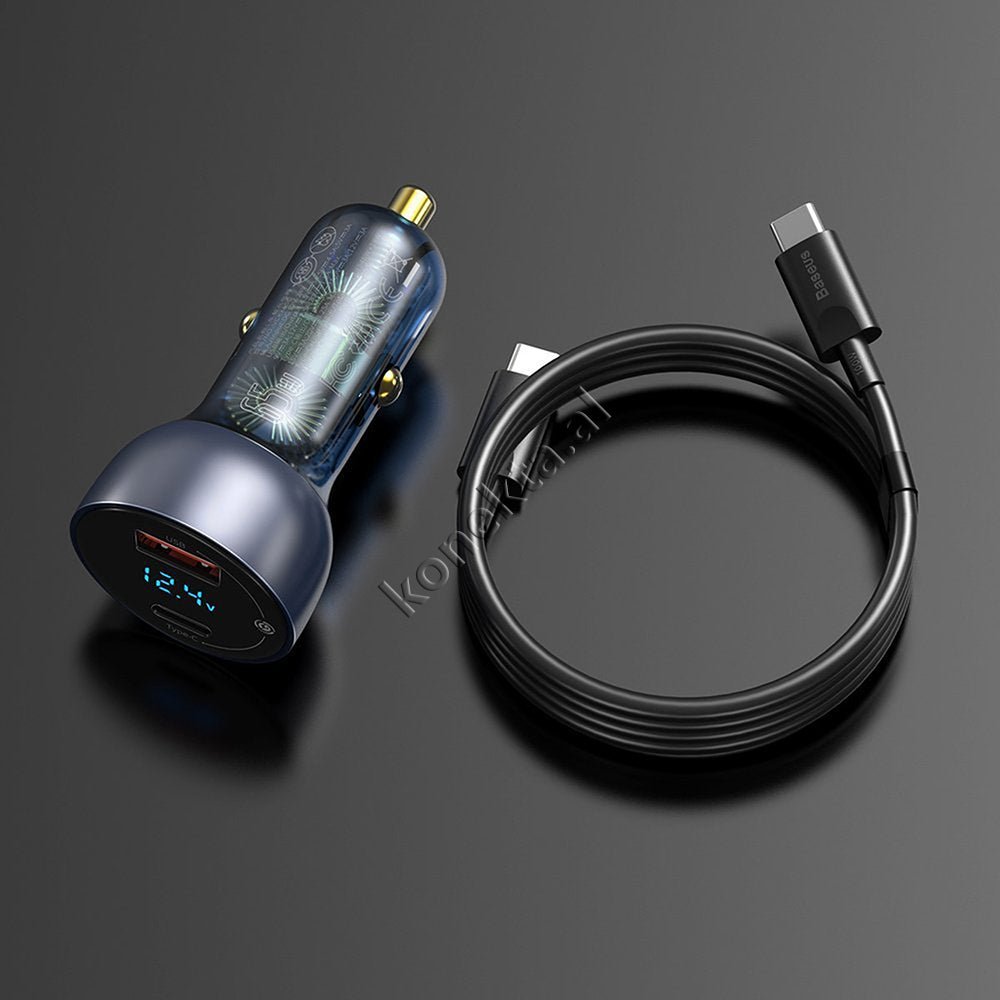 Baseus 65W Charger, 2 USB & Type-C Ports, Black - Thumbnail 9