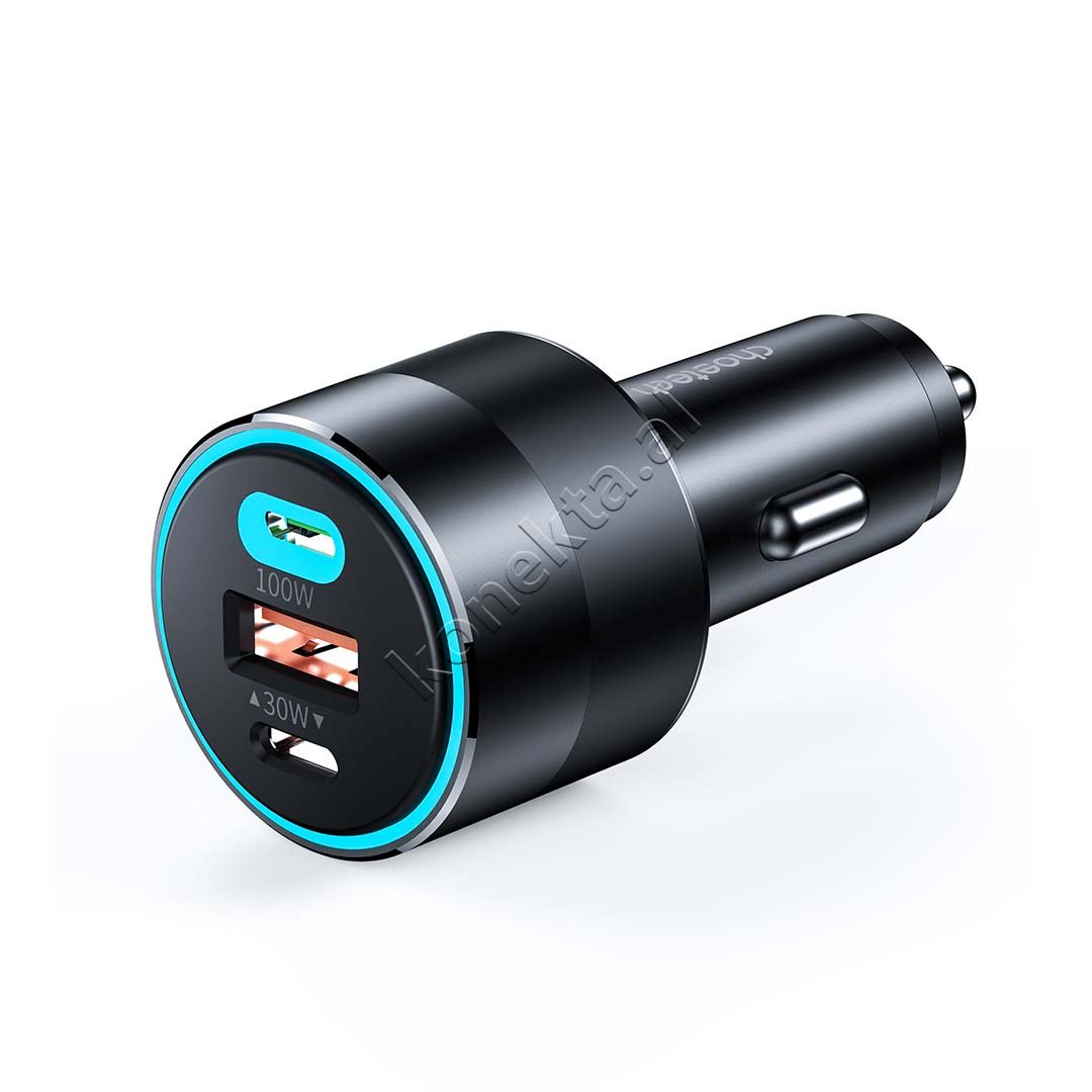 Choetech Car Charger Adapter 130W, 2 x Type-C, 1 x USB - Image 1