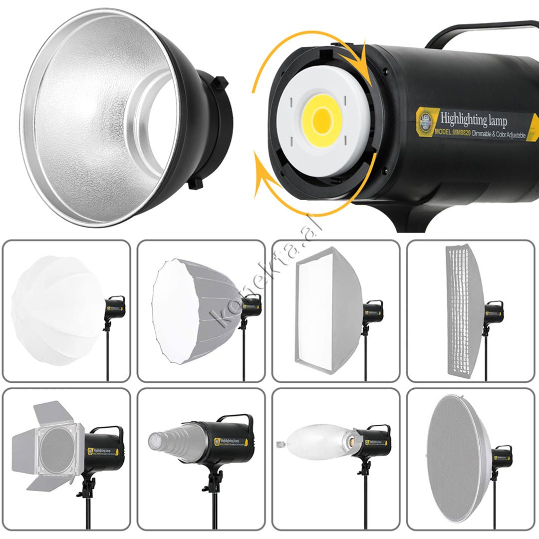 tjetertjeter LED Light, RGB, 300W, With SoftBox, Tripod 1.7m - Thumbnail 9