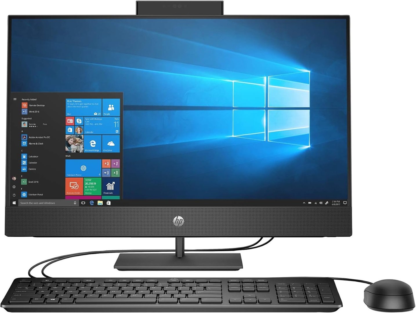 HP ProOne 440 G5 AIO Desktop, 24 Inch Touchscreen, 16 GB RAM, 512 GB SSD, Used - Image 1