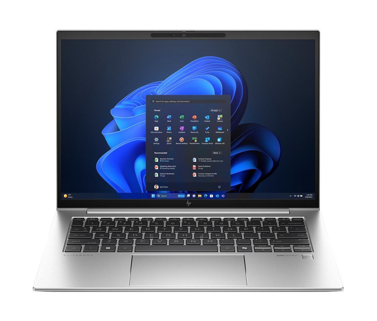 HP EliteBook 840 Laptop, 14", Intel Core Ultra 5, 16 GB DDR5-SDRAM, 512 GB SSD, Silver - Image 1