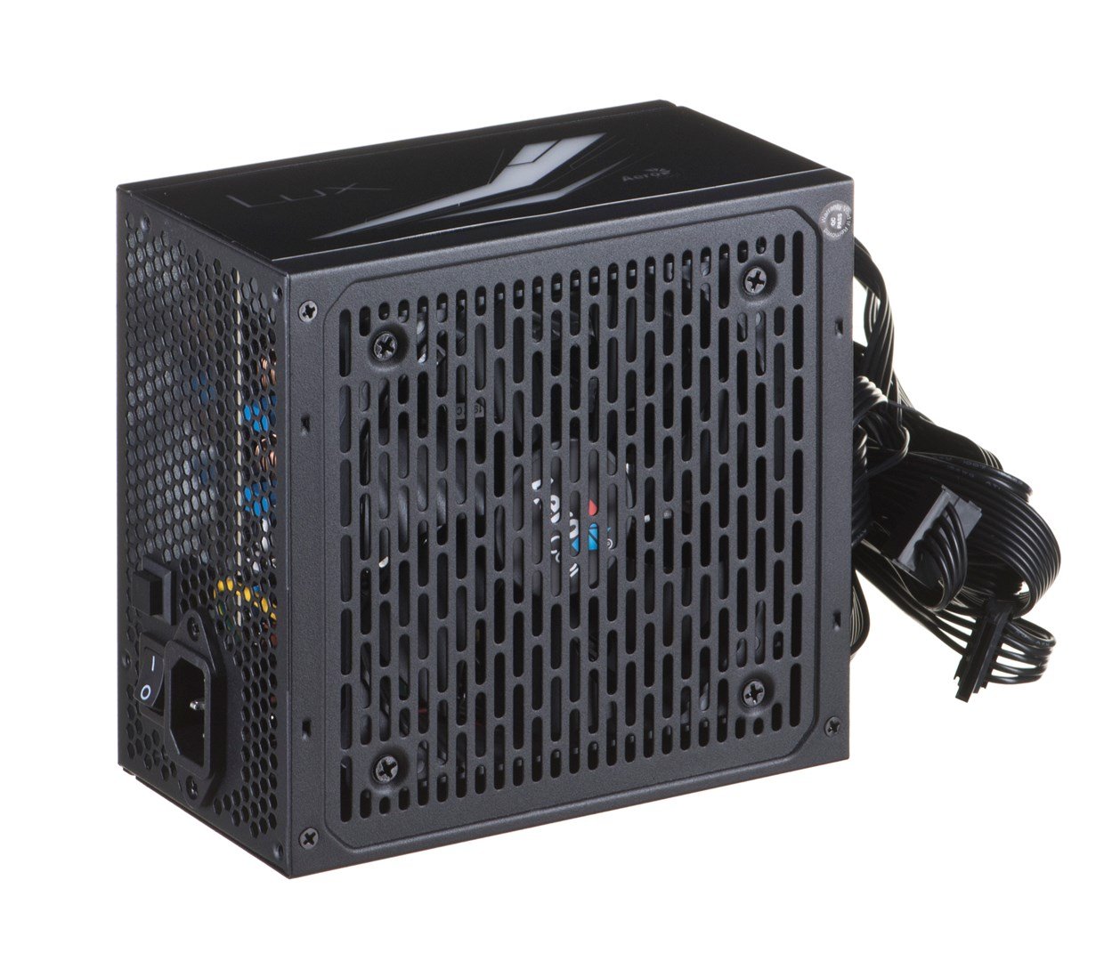 AeroCool LUX RGB 550W Power Supply, 80Plus Bronze, 12cm, Black - Thumbnail 2