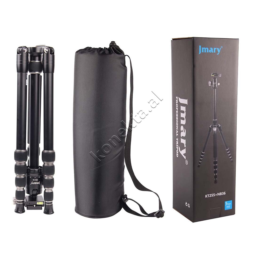 Jmary Trekëmbësh Tripod Profesional me Kokë Hidraulike i Çmontueshëm si Monopod dhe Gjatësi e Kënd Të Gradueshëm për Kamera, Telefon, Tablet, GoPro, SLR - Thumbnail 6