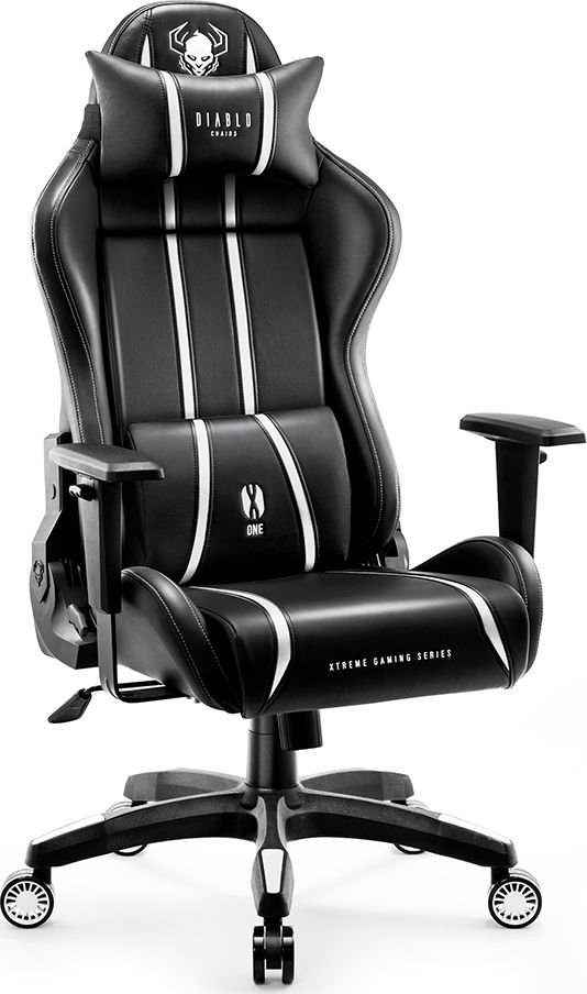 Diablo Chairs X-ONE 2.0 KING Gaming Chair, White / Black - Image 1