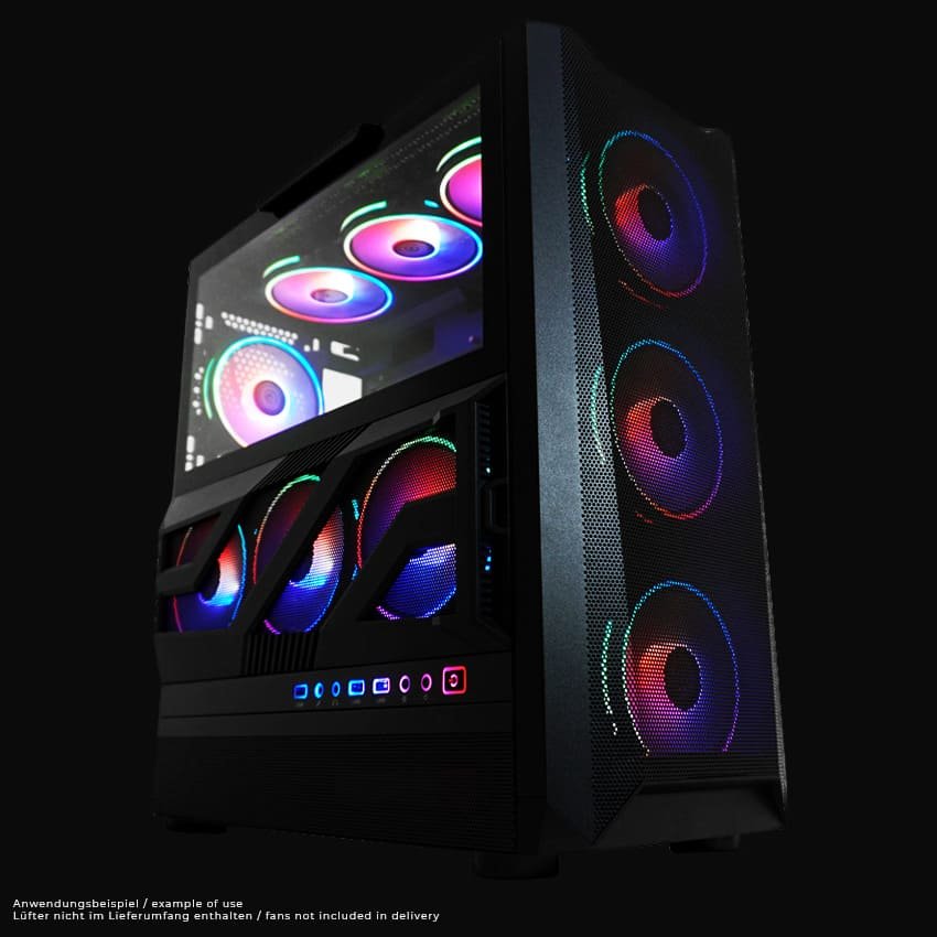 LC-900B-ON Midi-ATX Case, Black - Thumbnail 5