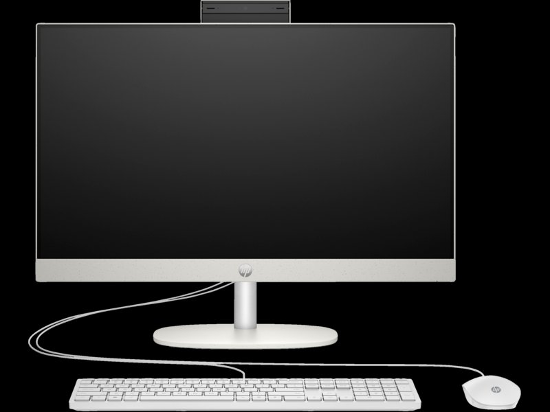 HP 24-CR0012NH All-in-One PC, 23.8" FHD, 8GB RAM, 512GB SSD, White - Image 1
