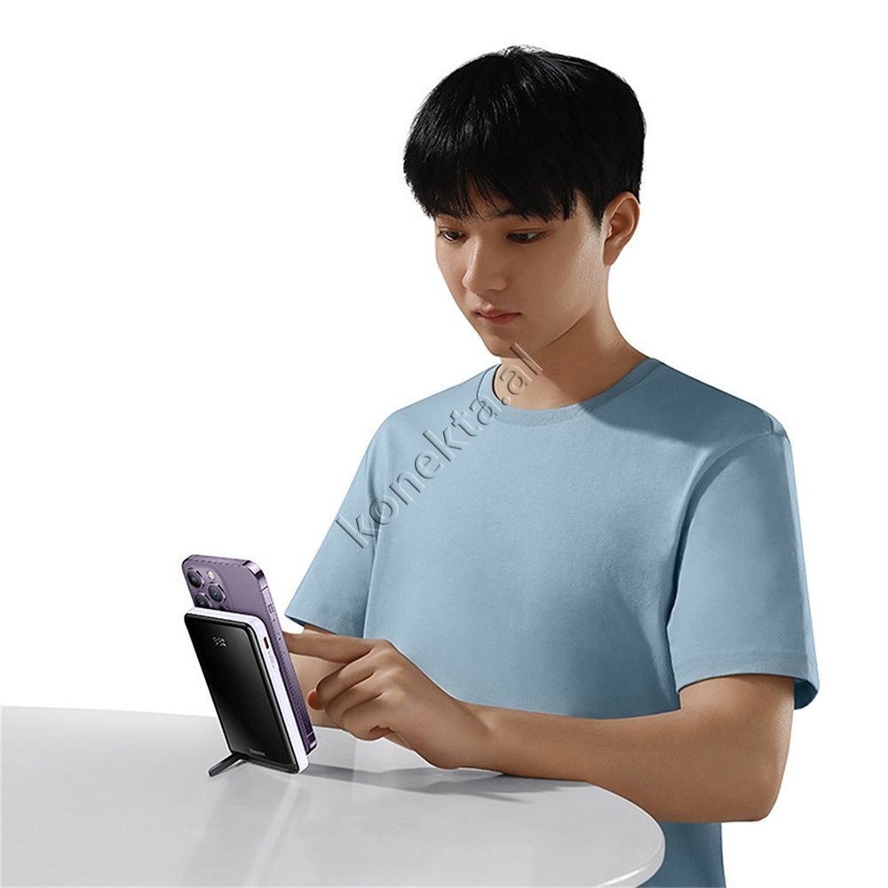 Baseus 10000mAh Battery, Black and Purple - Thumbnail 14