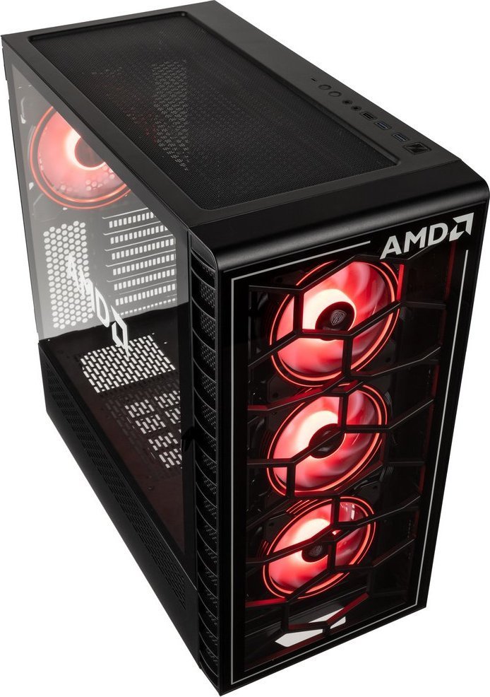 Kolink Observatory Y AMD SE ARGB Case, Black, Midi Tower - Thumbnail 3