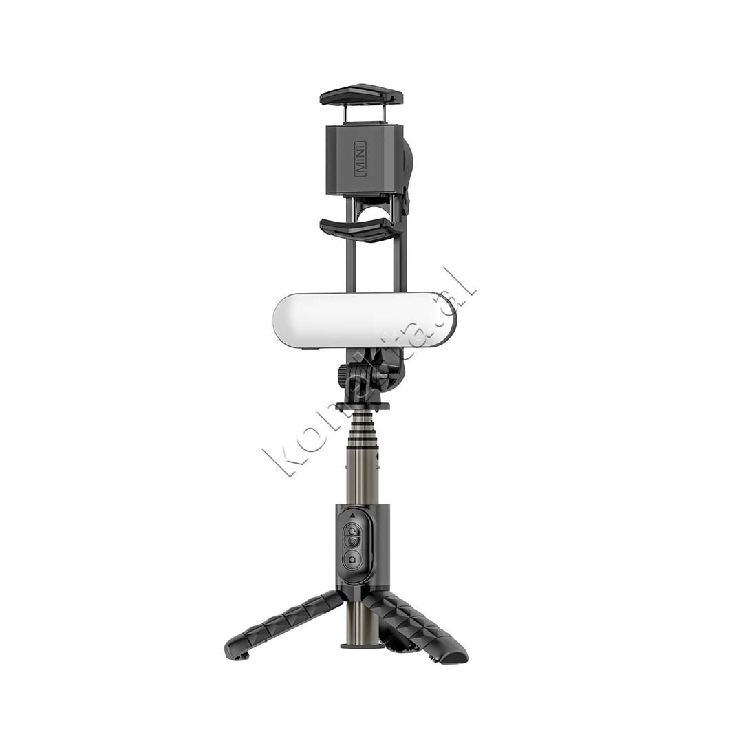 tjetertjeter Gimbal (Tripod) Me Rrotullim 360° Dhe Drite LED - Thumbnail 3