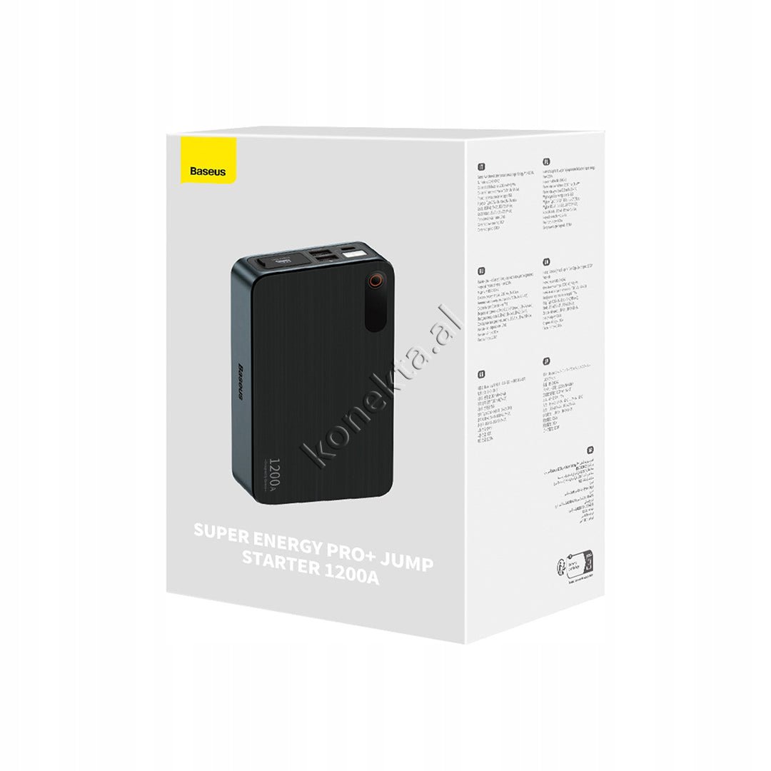 Baseus Multifunctional External Starter Battery, 12000mAh, Black - Thumbnail 2
