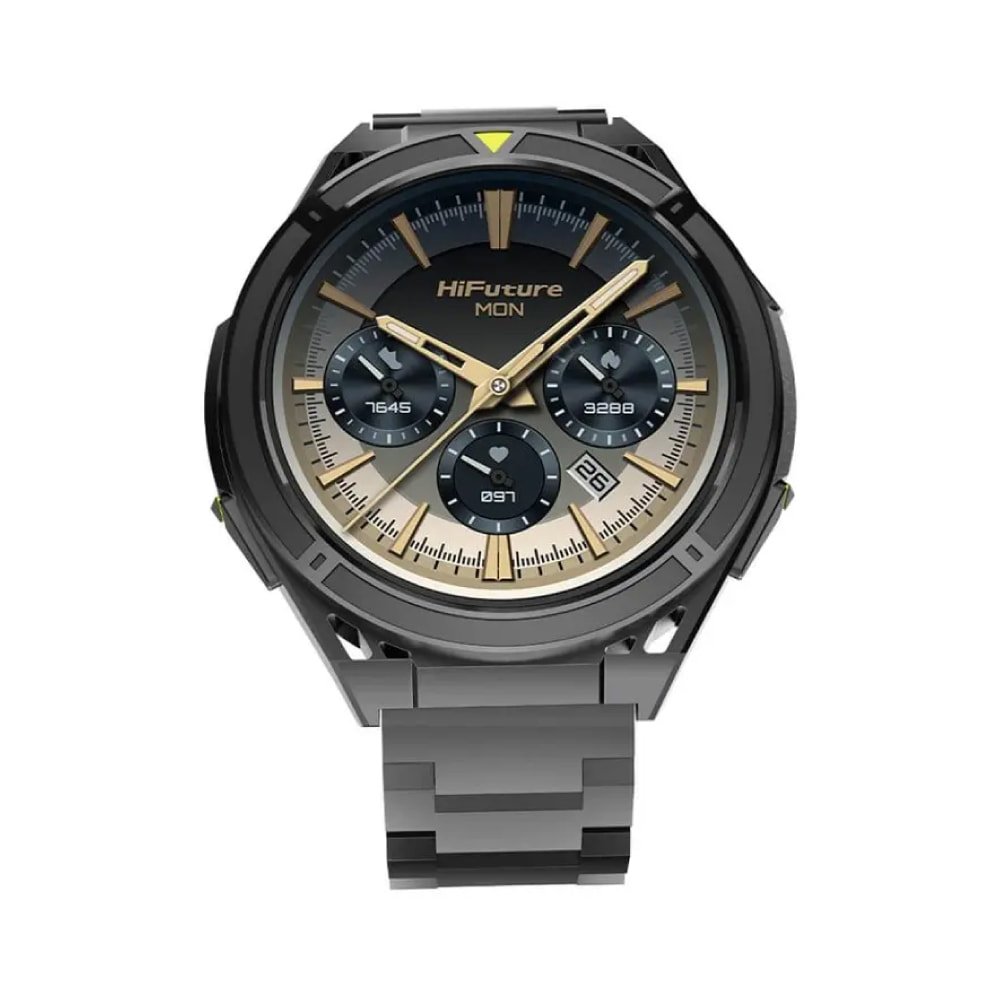 HiFuture Active Smart Watch, Black/Yellow - Image 1