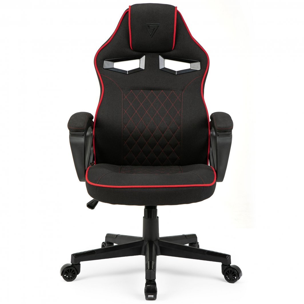 SENSE7 Knight Chair, Black/Red - Thumbnail 3