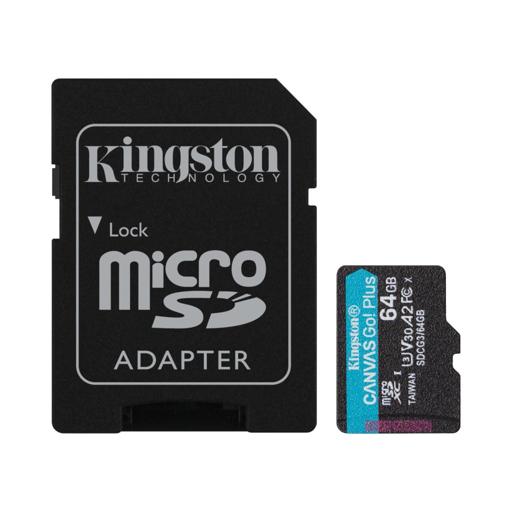 Kingston Canvas Go! Plus microSD Memory Card, 64GB - Image 1