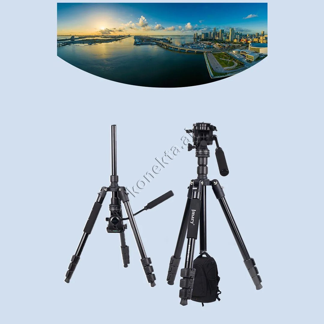 Jmary Trekëmbesh Tripod me Kokë Hidraulike, i Çmontueshëm si Monopod, Gjatësi e Rregullueshme - Thumbnail 4
