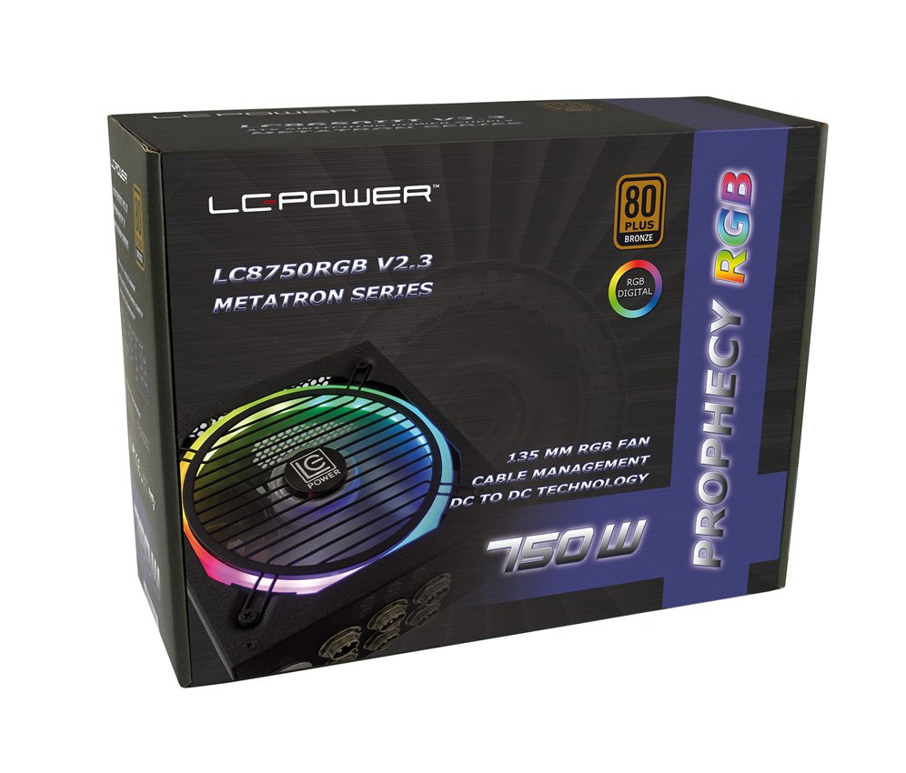 LC-POWER LC8750RGB V2.3 PSU 750W - Image 1