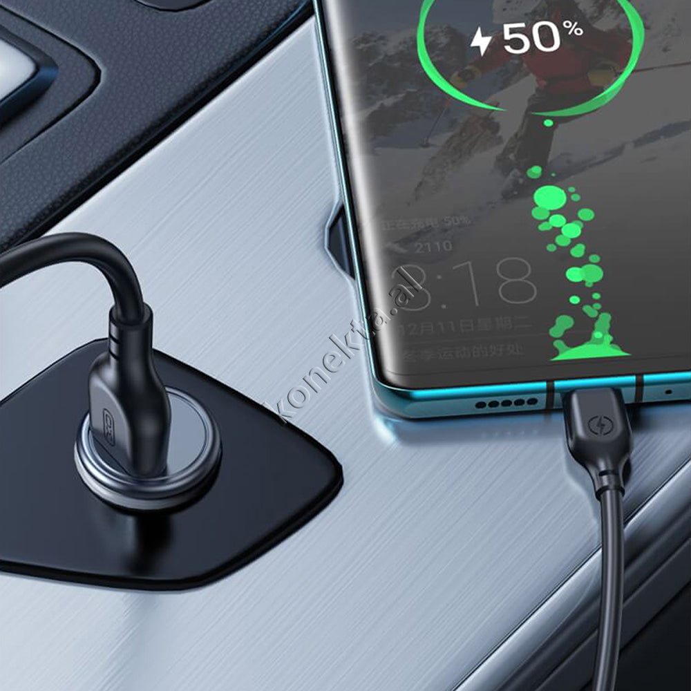 XO Car Charger 18W, Black - Thumbnail 6