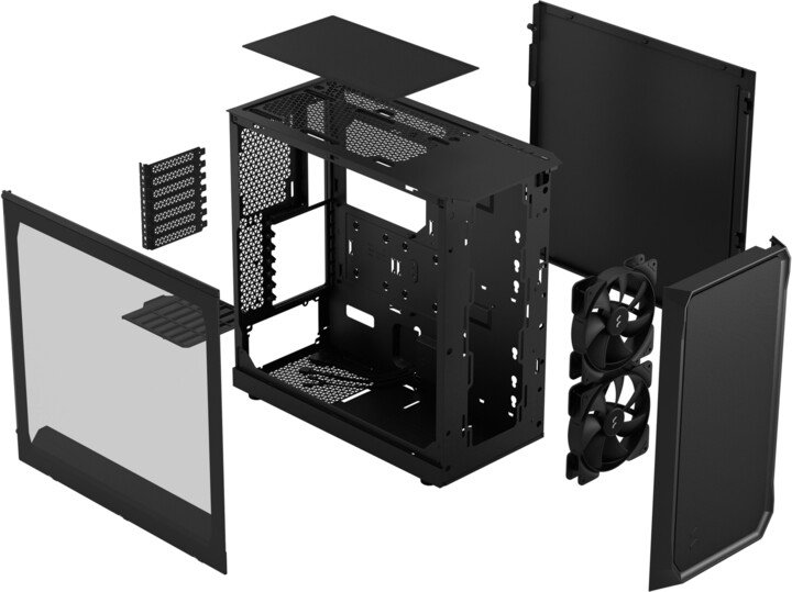 Fractal Design Focus 2 Case, Black TG Clear Tint - Thumbnail 12