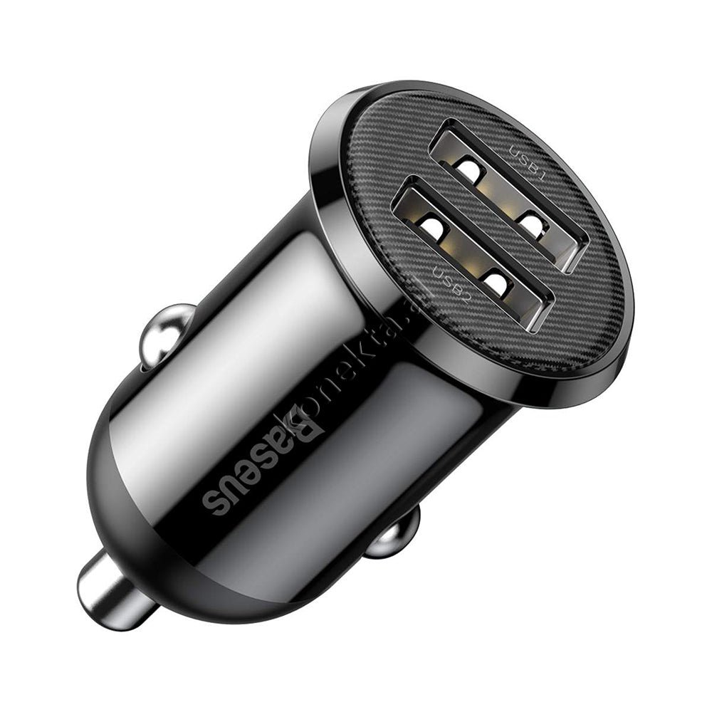 Baseus Car Charger, Black, Dual Port 4.8A - Thumbnail 4