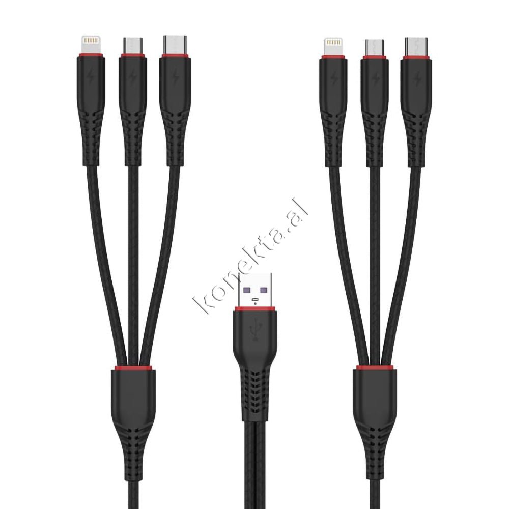 XO Kabell Karikimi 6 Ne 1 Type-c / Lightning / Micro - Thumbnail 5