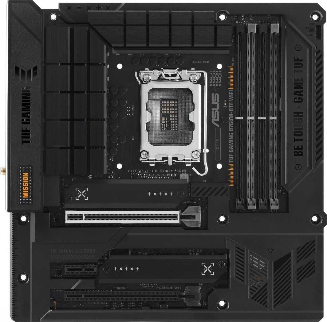 Asus TUF GAMING B760M-BTF WIFI Motherboard, Black - Image 1