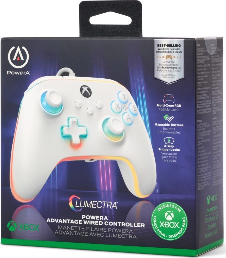 PowerA XS Pad Controller, Wired, White - Thumbnail 2