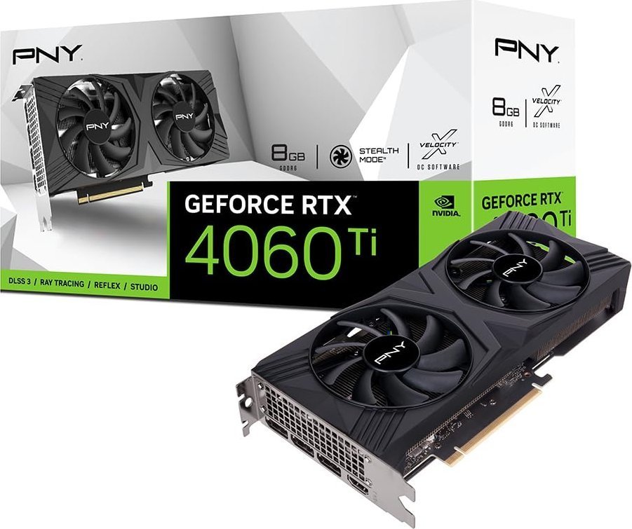PNY GeForce RTX 4060 Ti Verto Dual Fan 8GB GDDR6 Graphics Card - Image 1