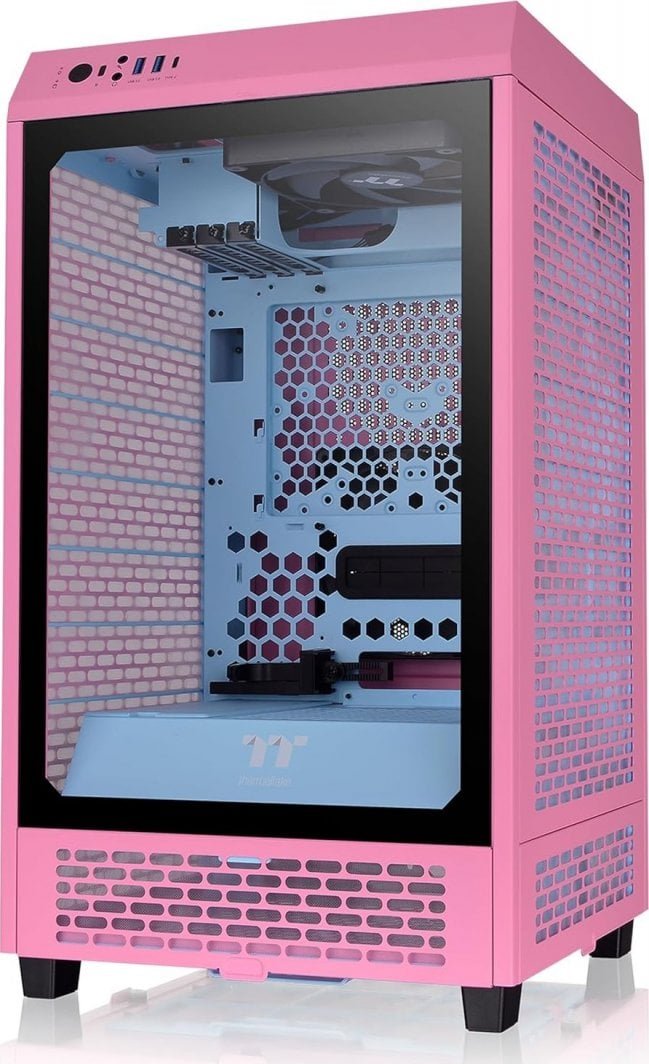 Thermaltake The Tower 200 Case, Bubble Pink, Mini Tower - Image 1