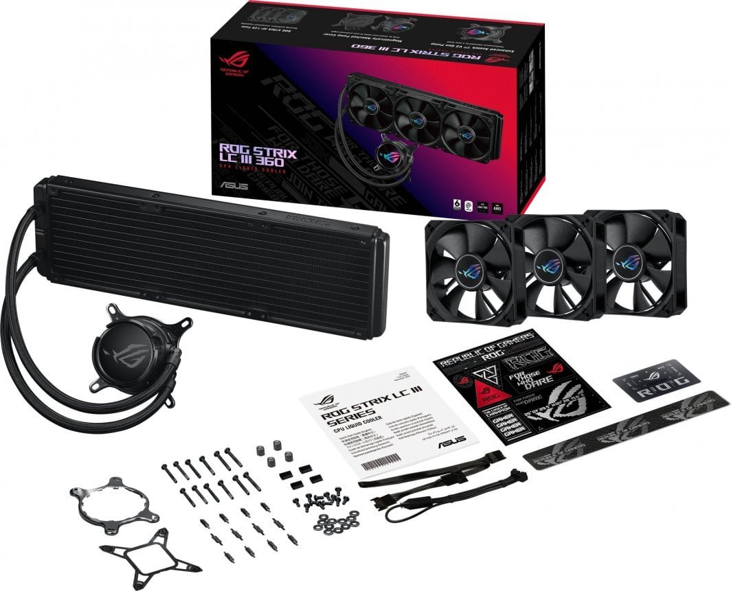 Asus ROG Strix LC III 360 Water Cooler, 360mm, Black - Thumbnail 8