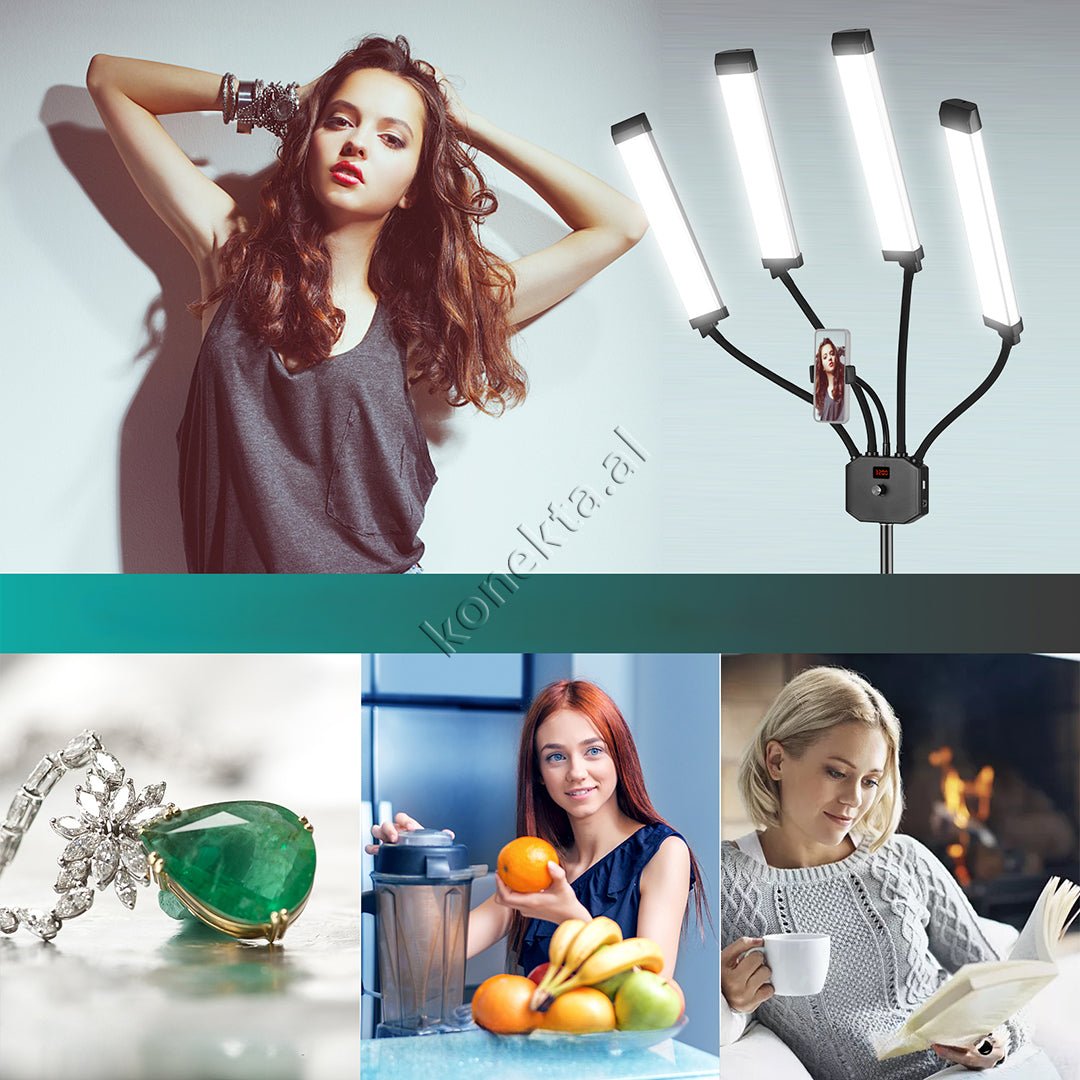 tjetertjeter Tripod, Si Peme Me 4 Drita LED Te Lakueshme - Thumbnail 11