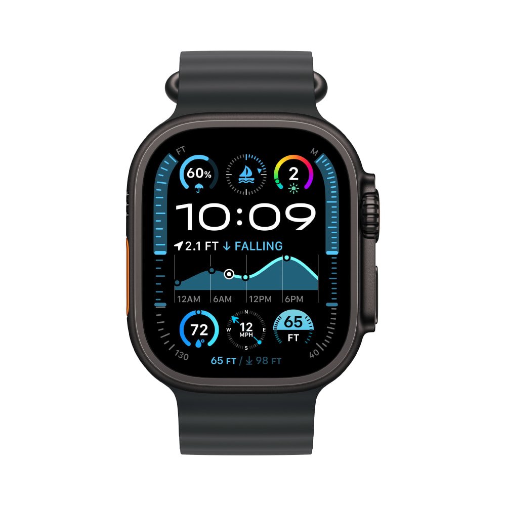 Apple Watch Ultra 2 Smartwatch, Black Titanium, Ocean-band - Image 1