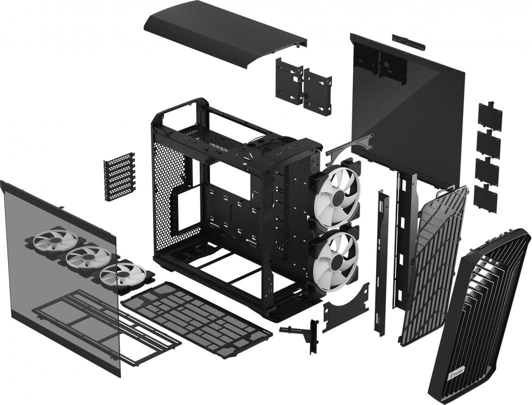 Fractal Design Torrent RGB TG Light Tinte Case, Black, Full Tower - Thumbnail 22