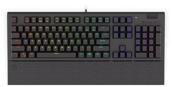 Endorfy Omnis Blue Keyboard, Kailh Blue, US, Black - Image 1
