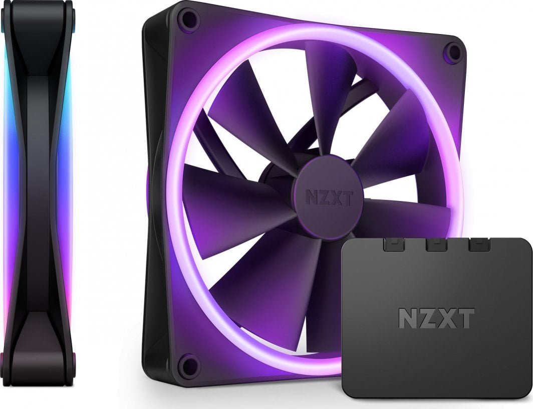 NZXT F140 RGB DUO Cooler 2-pack + Hub (RF-D14DF-B1) - Thumbnail 5